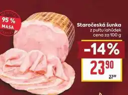 Billa Staročeská šunka z pultu lahůdek cena za nabídka