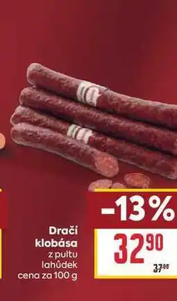 Billa Dračí klobása z pultu lahůdek cena za nabídka