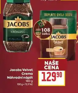 Billa Jacobs Velvet Crema Náhradní náplň nabídka