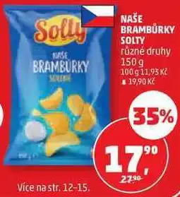 Penny Market NAŠE BRAMBŮRKY SOLTY různé druhy nabídka