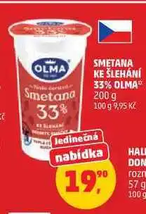 Penny Market SMETANA KE ŠLEHÁNÍ 33% OLMA nabídka
