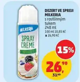 Penny Market DEZERT VE SPREJI MILKERIA s rostlinným tukem nabídka