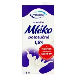 Penny Market Pragolaktos Mléko s nízkým obsahem laktózy trvanlivé polotučné 1,5% 1l nabídka