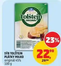 Penny Market SÝR TOLŠTEJN PLÁTKY MILKO originál 45% nabídka