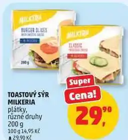 Penny Market TOASTOVÝ SÝR MILKERIA různé druhy nabídka