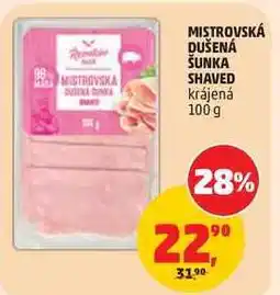 Penny Market MISTROVSKÁ DUŠENÁ ŠUNKA SHAVED krájená nabídka
