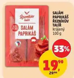 Penny Market SALÁM PAPRIKÁŠ ŘEZNÍKŮV TALÍŘ krájený nabídka