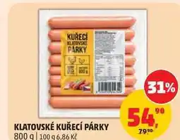 Penny Market KLATOVSKÉ KUŘECÍ PÁRKY nabídka