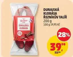 Penny Market DUNAJSKÁ KLOBÁSA ŘEZNÍKŮV TALÍŘ nabídka