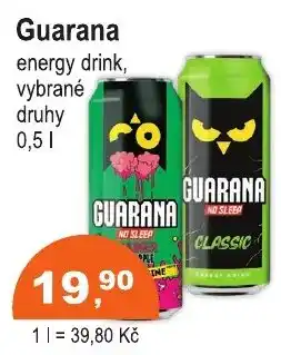 COOP DISKONT Guarana energy drink, vybrané druhy nabídka