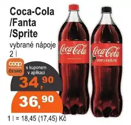 COOP DISKONT Coca-Cola / Fanta / Sprite vybrané nápoje nabídka