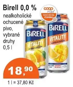 COOP DISKONT Birell nealkoholické ochucené pivo nabídka