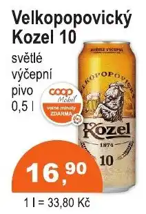 COOP DISKONT Velkopopovický Kozel 10 nabídka