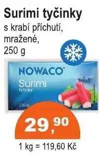 COOP DISKONT Nowaco surimi tyčinky s krabí příchutí nabídka