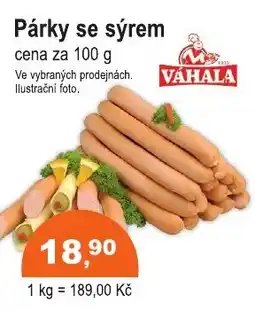 COOP DISKONT Váhala párky se sýrem nabídka