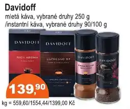 COOP DISKONT Davidoff mletá káva vybrané druhy nabídka