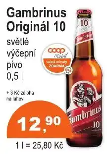 COOP DISKONT Gambrinus Original 10 nabídka