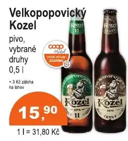 COOP DISKONT Velkopopovickej Kozel nabídka