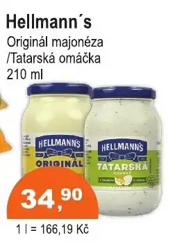 COOP DISKONT Hellmann's originální majonéza / tatarská omáčka nabídka