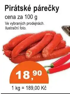 COOP DISKONT Pirátské párečky nabídka