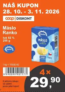 COOP DISKONT Ranko Máslo nabídka