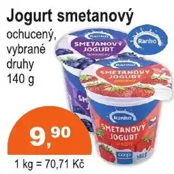 COOP DISKONT Ranho smetanový jogurt nabídka