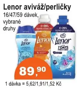 COOP DISKONT Lenor aviváž/perličky nabídka