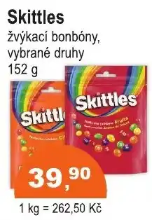 COOP DISKONT Skittles žvýkací bonbóny nabídka