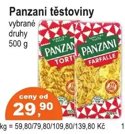 COOP DISKONT Panzani těstoviny nabídka