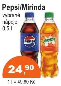 COOP DISKONT Pepsi/Mirinda vybrané nápoje nabídka