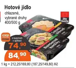 COOP DISKONT Dle Gusta hotové jídlo nabídka