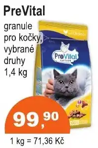 COOP DISKONT PreVital granule pro kočky vybrané druhy nabídka