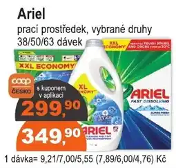 COOP DISKONT Ariel prací prostředek nabídka