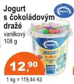 COOP DISKONT Ranko jogurt s čokoládovým dražě vanilkový nabídka