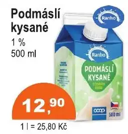 COOP DISKONT Ranho podmáslí kysané nabídka