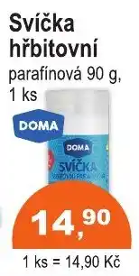 COOP DISKONT Doma svíčka hřbitovní nabídka
