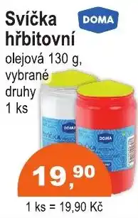 COOP DISKONT Doma svíčka hřbitovní olejová nabídka