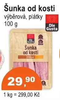 COOP DISKONT Die Gusta šunka od kosti nabídka
