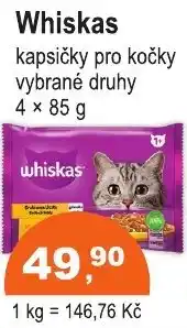 COOP DISKONT Whiskas kapsičky pro kočky vybrané druhy nabídka