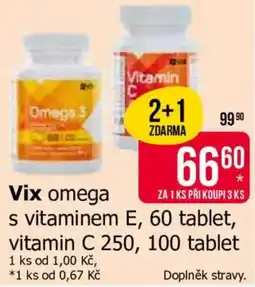 Teta Vix omega s vitaminem E, vitamin C 250 nabídka