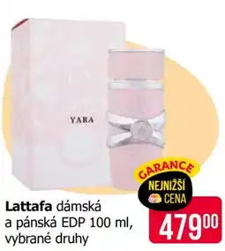 Teta Yara Lattafa dámská a pánská EDP nabídka