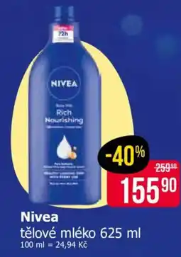 Teta Nivea tělové mléko nabídka