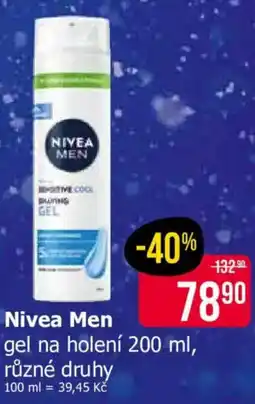 Teta Nivea Men gel na holení nabídka