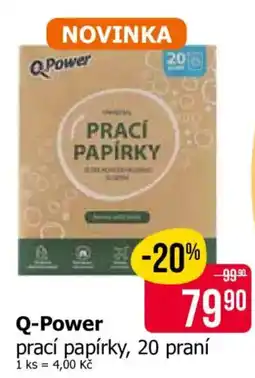 Teta Q-Power prací papírky nabídka