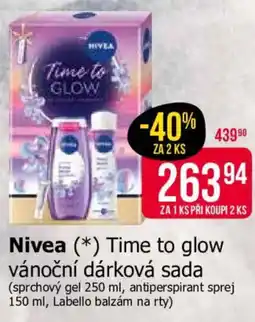 Teta Nivea time to glow vánoční dárková sada nabídka