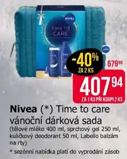 Teta Nivea time to care vánoční dárková sada nabídka