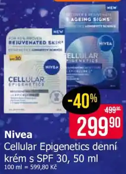 Teta Nivea Cellular Epigenetics denní krém s SPF 30 nabídka