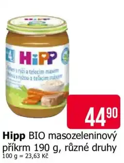 Teta Hipp BIO masozeleninový příkrm nabídka