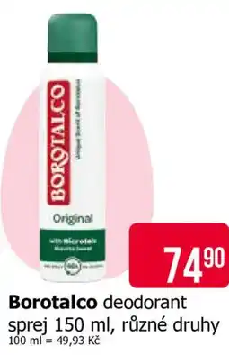 Teta Borotalco deodorant sprej nabídka