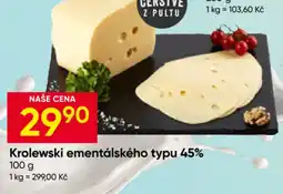 Hruška Krolewski ementálského typu 45% nabídka